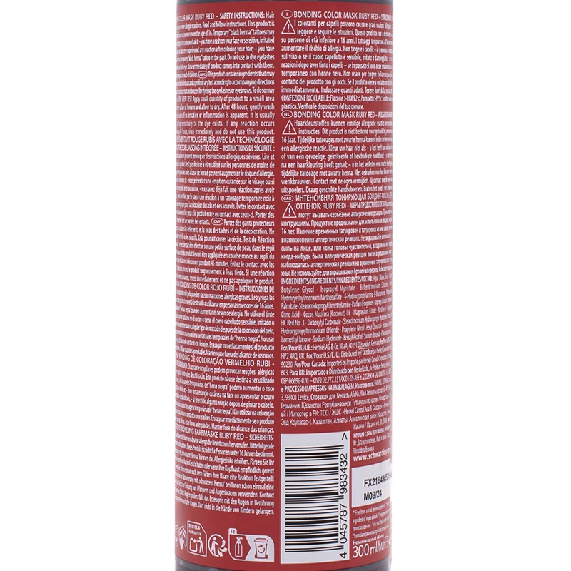 Schwarzkopf Chroma ID Color Mask 6-88 Ruby Red 300ml - masque colorant semi-permanent