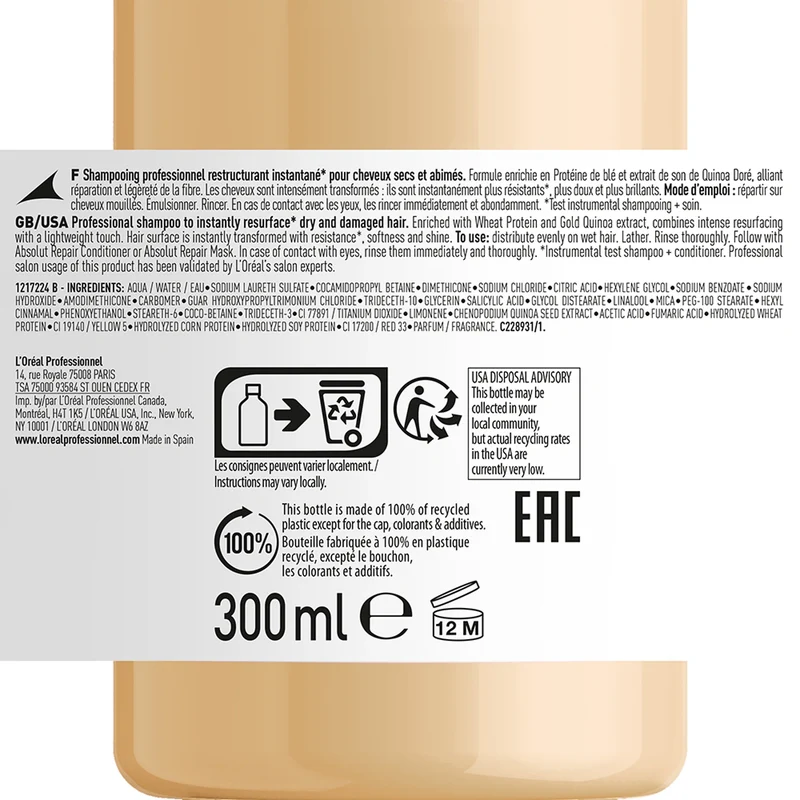 Absolut Repair Shampooing - 300ml