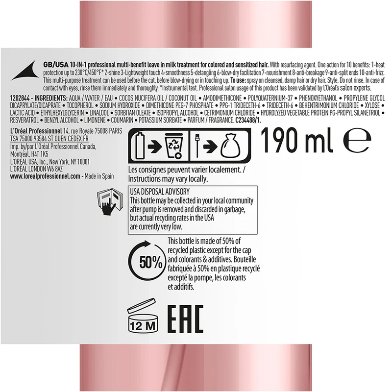 Vitamino Color Spray 10 En 1 - 190ml