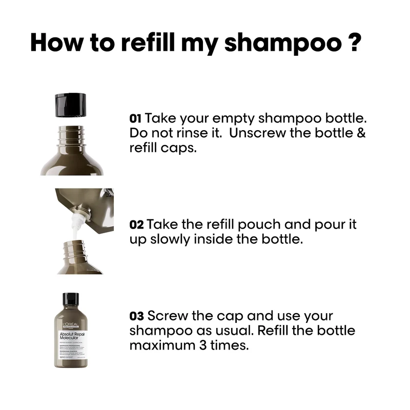Absolut Repair Molecular Shampooing Refill - 500ml