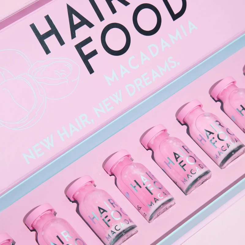Box Ampoule Rose Hair Food X8