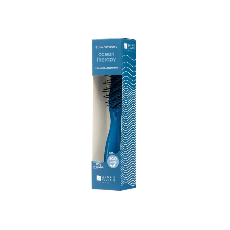 Brosse Bleue En Blé + Boîte Recyclable - Ocean Therapy
