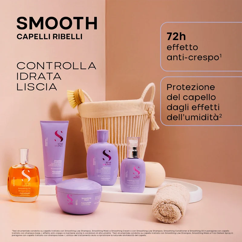 Alfaparf Milano Semi di Lino Smooth Smoothing Low Shampoo 75ml- shampoo délicat lissant