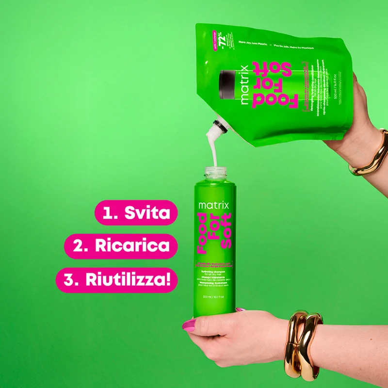 Matrix Food For Soft Shampoo Refill 500ml - shampoing hydratant éco-recharge