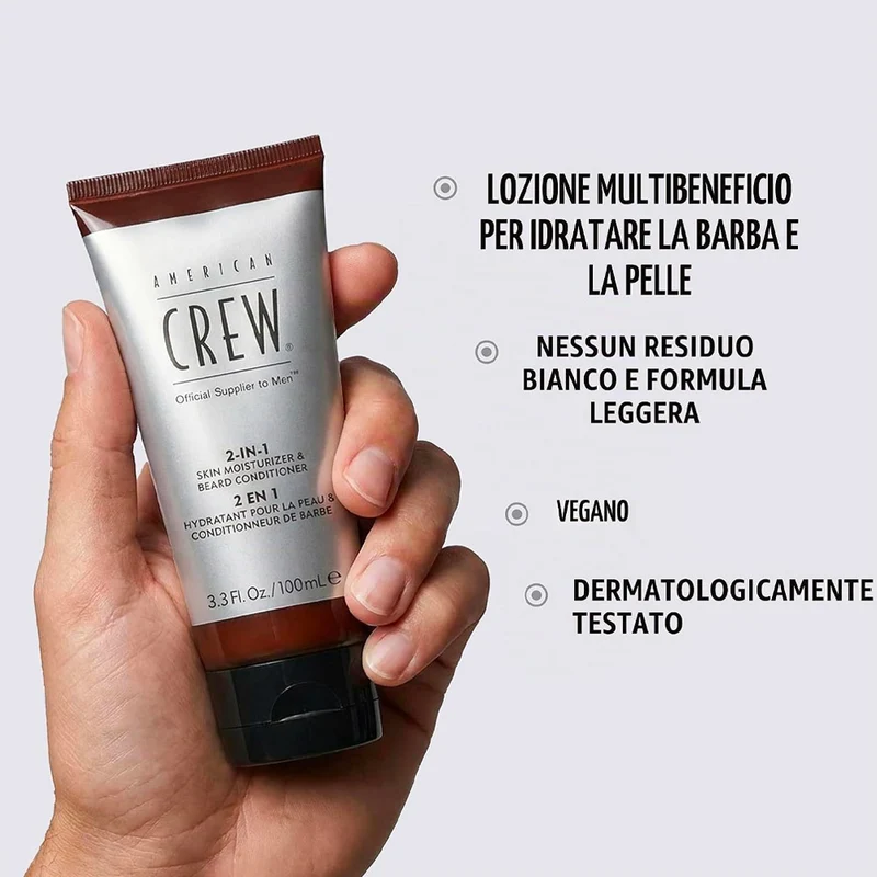 American Crew 2-in-1 Skin Moisturizer & Beard Conditioner 100ml - baume hydratant pour la peau et la barbe