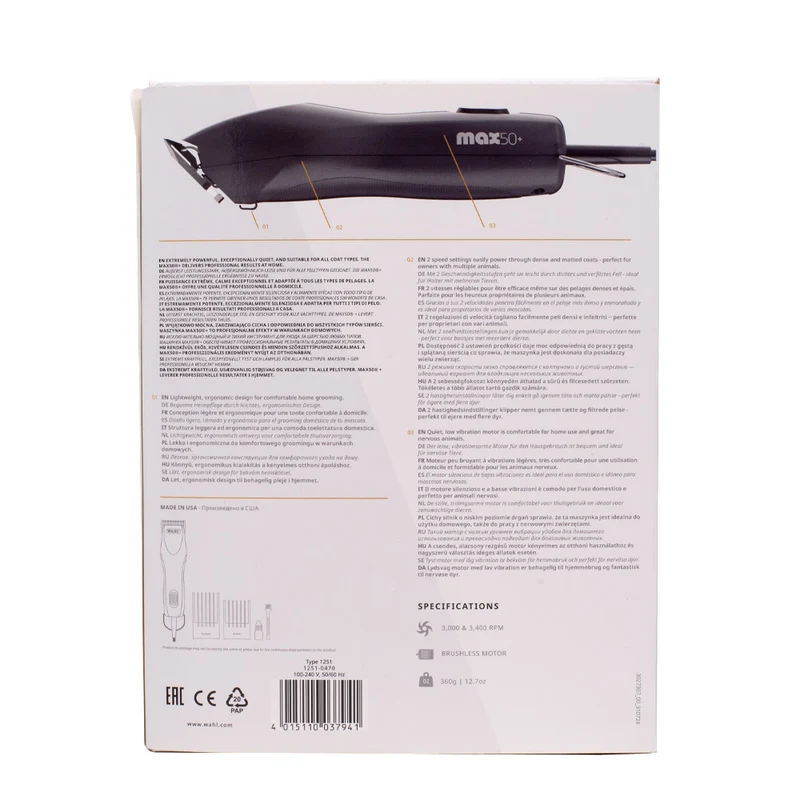 Hair Gallery Resi Come Nuovi Wahl Pro Pet Max50+ Clipper - confezione esterna ed interna con lievi difetti