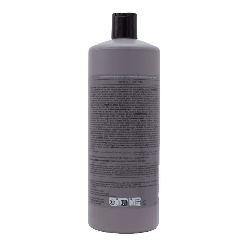 Sebastian Professional Multi-Tasker 3-in-1 Hair Beard & Body Shampoo 1000ml - nettoyant 3-en-1