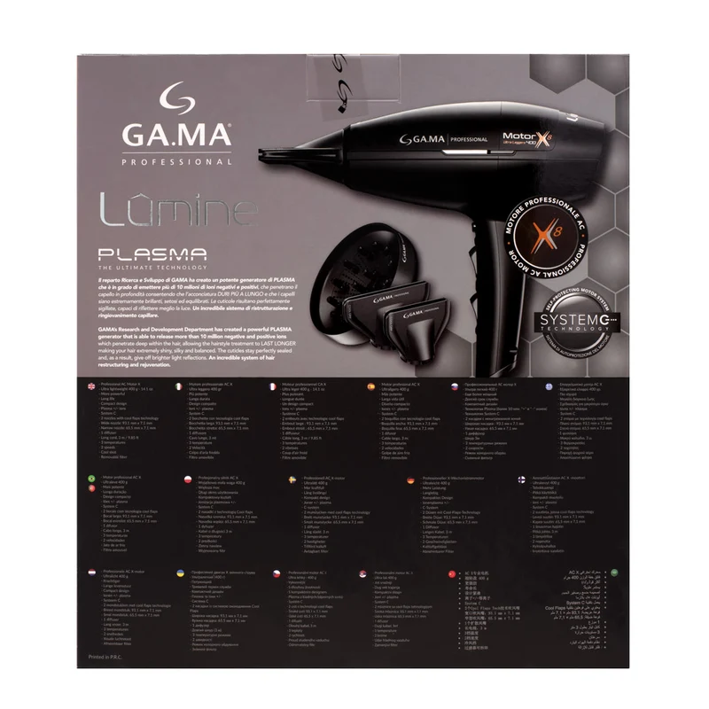 Ga.ma Professional Lumine Phon 80 Plasma X8 - sèche-cheveux