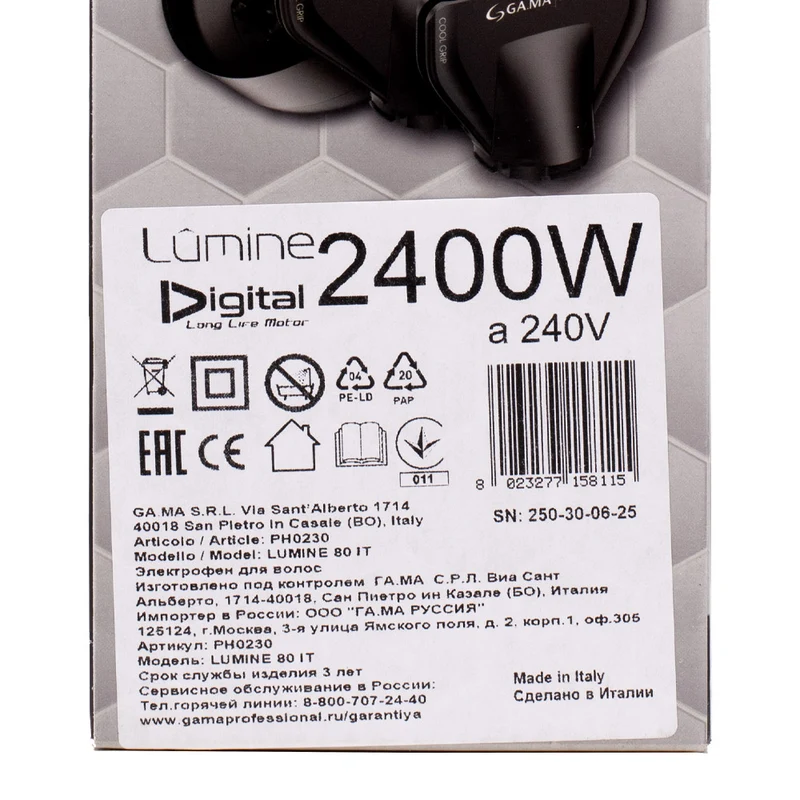 Ga.ma Professional Lumine Phon 80 Plasma Dgt - sèche-cheveux