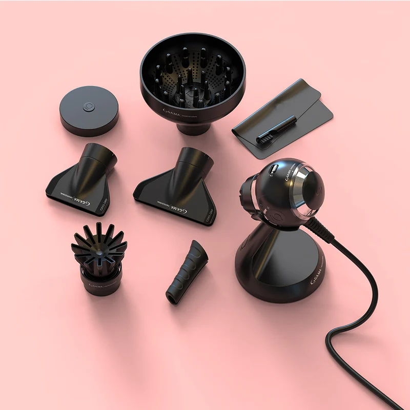 Ga.ma Professional IQ Sfera Noir - sèche-cheveux sphérique