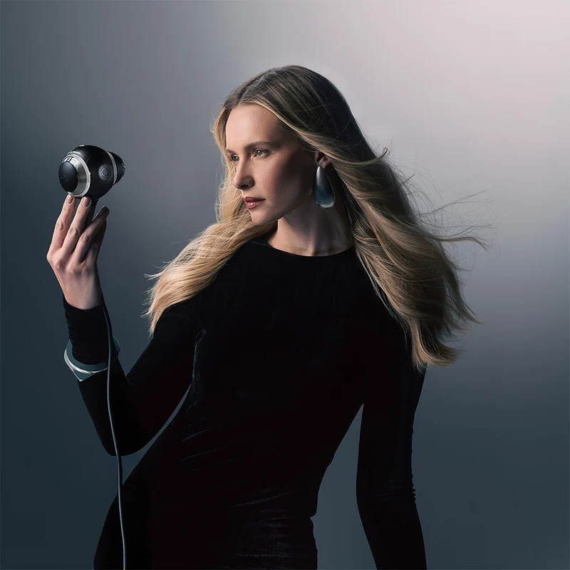 Ga.ma Professional IQ Sfera Noir - sèche-cheveux sphérique