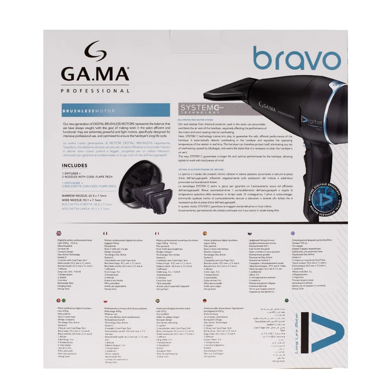 Ga.ma Professional Bravo Motore Dgt - sèche-cheveux