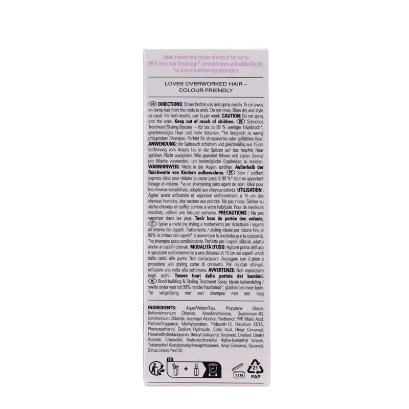 Sebastian Professional No Breaker Bond-Building & Styling Treatment Spray 100ml - spray restructurant
