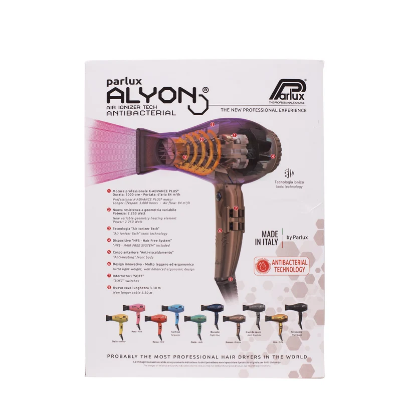 Hair Gallery Resi Come Nuovi Parlux Alyon Air ionizer tech Eco friendly Bronzo - confezione lievemente danneggiata