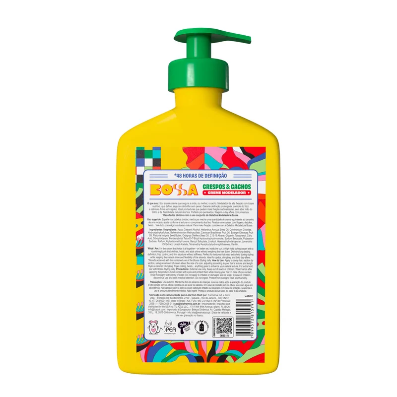 Lola From Rio Bossa Crespos & Cachos Creme Modelador 500gr - crème coiffante cheveux bouclés