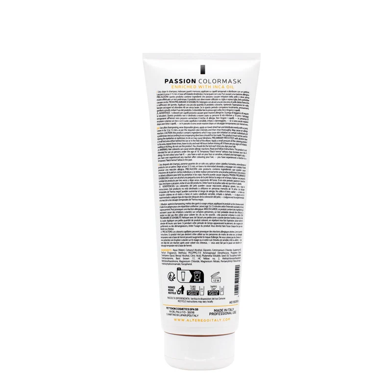 Alterego Passion Color Mask Vanilla 250ml - traitement colorant nourrissant