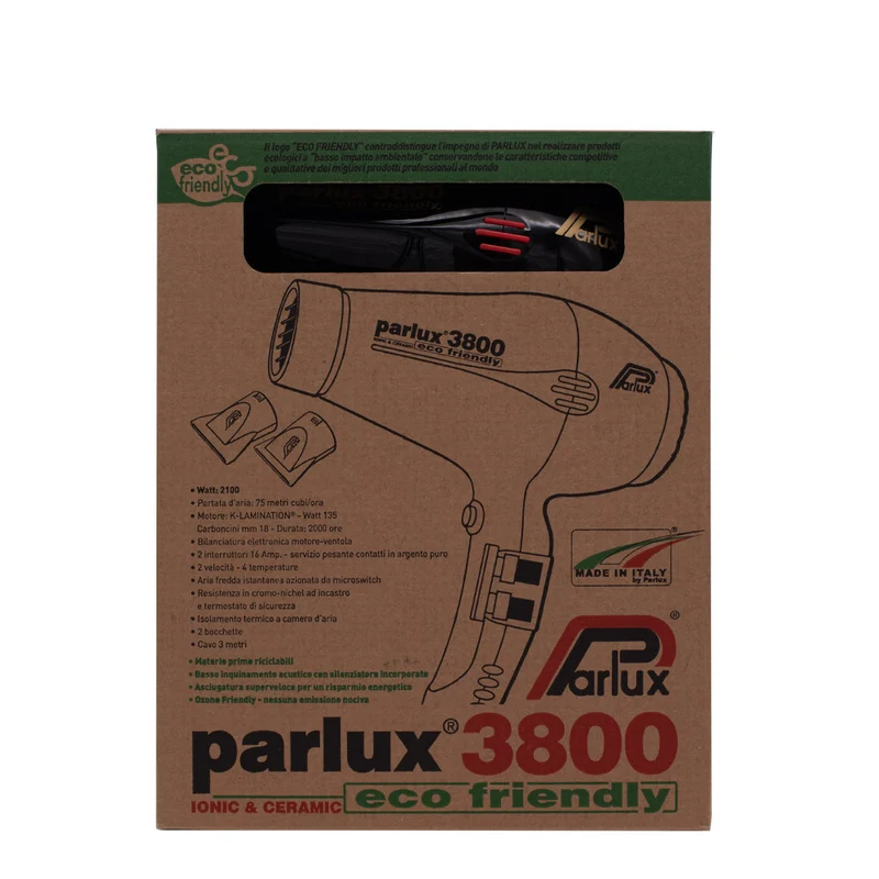 Hair Gallery Resi Come Nuovi Parlux 3800 EcoFriendly Ionic & Ceramic Nero - condizioni pari al nuovo