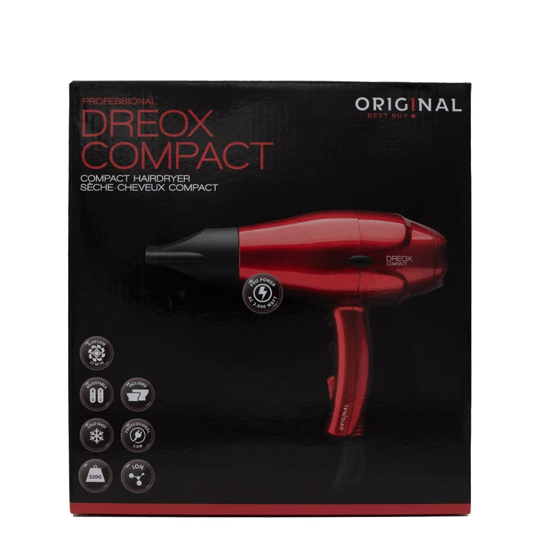 Hair Gallery Resi Come Nuovi Original Best Buy Dreox Compact Phon Red - condizioni pari al nuovo