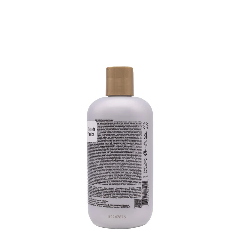 CHI Keratin Conditioner 355ml - après-shampooing restructurant anti-frisottis pour cheveux abîmés