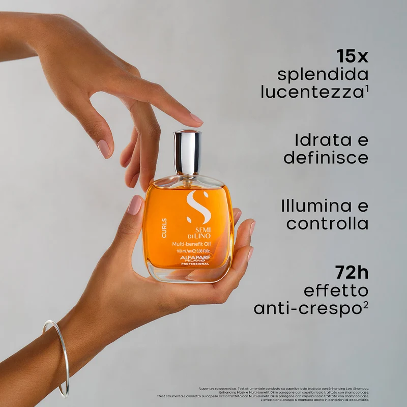 Alfaparf Milano Semi di Lino Curls Multi Benefit Oil 100ml - huile pour cheveux bouclés