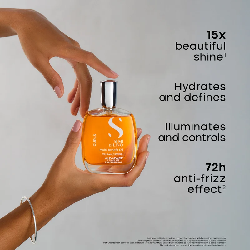 Alfaparf Milano Semi di Lino Curls Multi Benefit Oil 100ml - huile pour cheveux bouclés