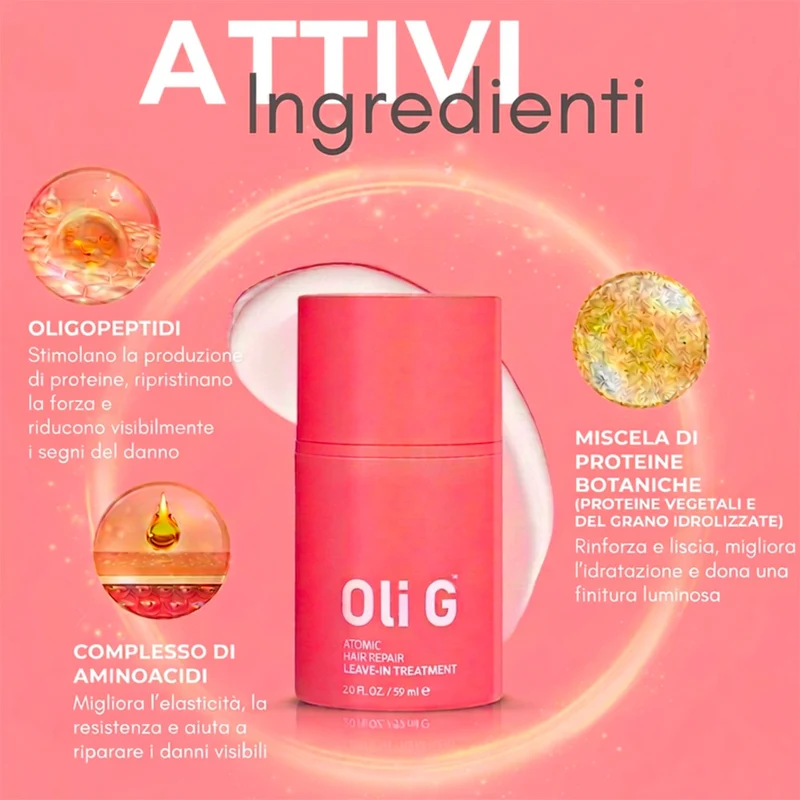 Oli G Atomic Hair Repair Leave -in Treatment 59ml - traitement leave in restructurant