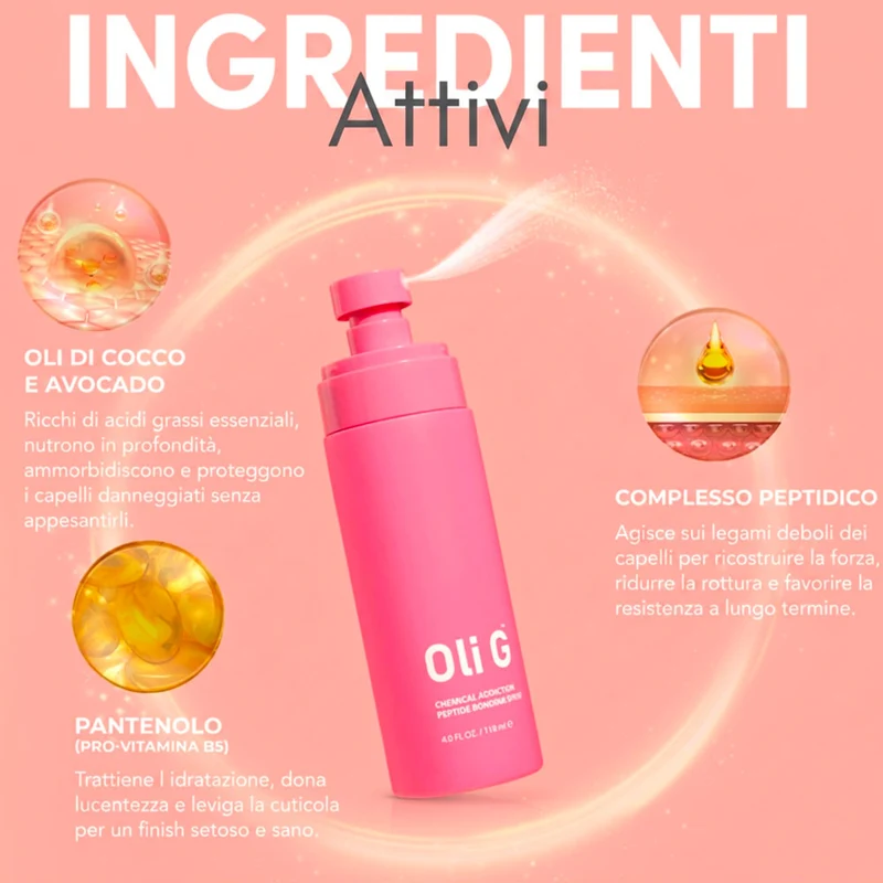 Oli G Chemical Addiction Peptide Bonding Spray 118ml - spray restructurant