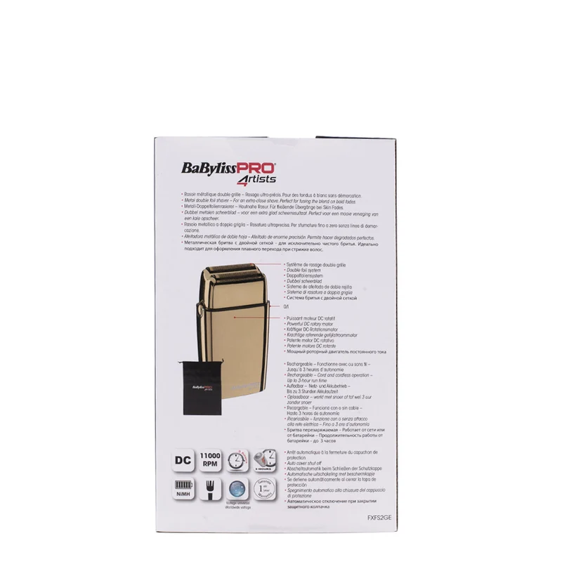 Hair Gallery Resi Come Nuovi Babyliss Pro 4Artist Double Foil Metal Shaver Gold FOILFX02 - imballaggio danneggiato