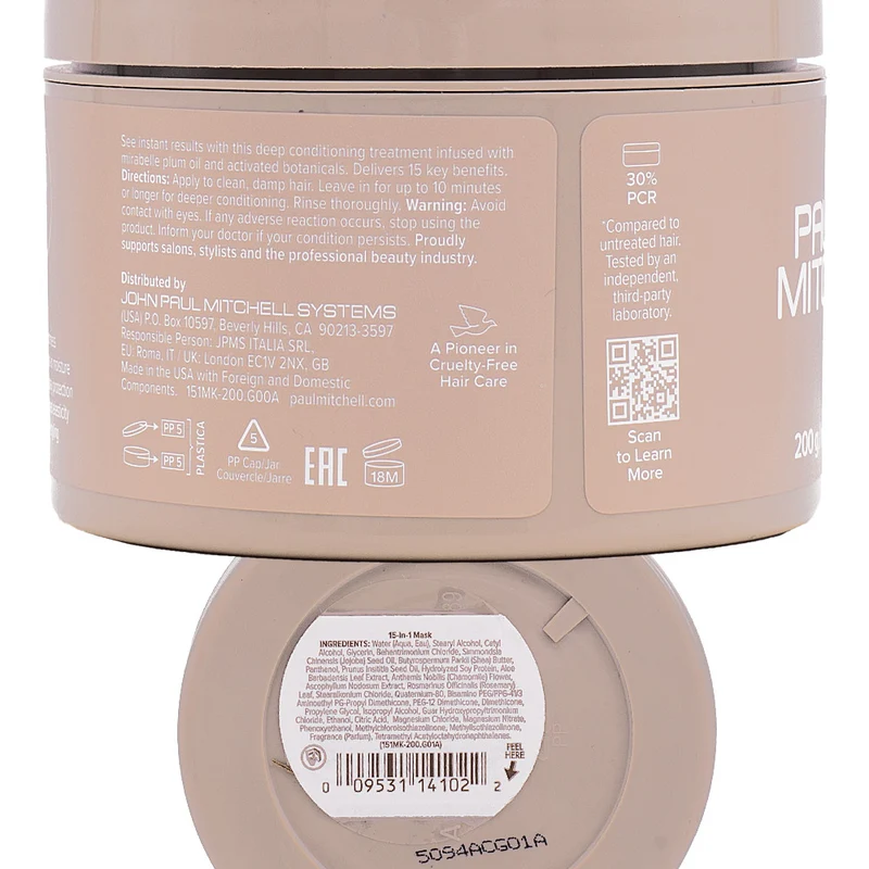Paul Mitchell 15-in-1 Mask 200ml - traitement revitalisant en profondeur