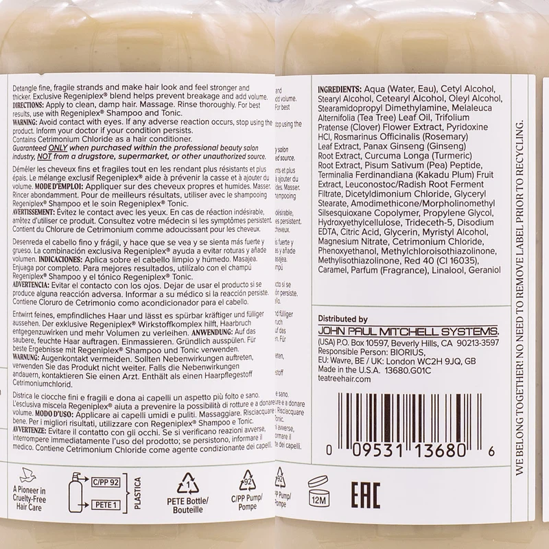 Paul Mitchell Tea Tree Scalp Care Regeniplex Conditioner 300ml - conditionneur hydratant volumateur