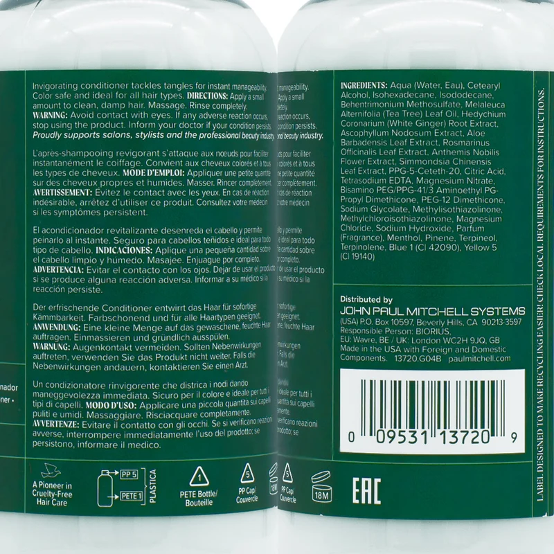 Paul Mitchell Tea Tree Special The Original Tingle Conditioner 300ml - après-shampooing tonifiant et revitalisant