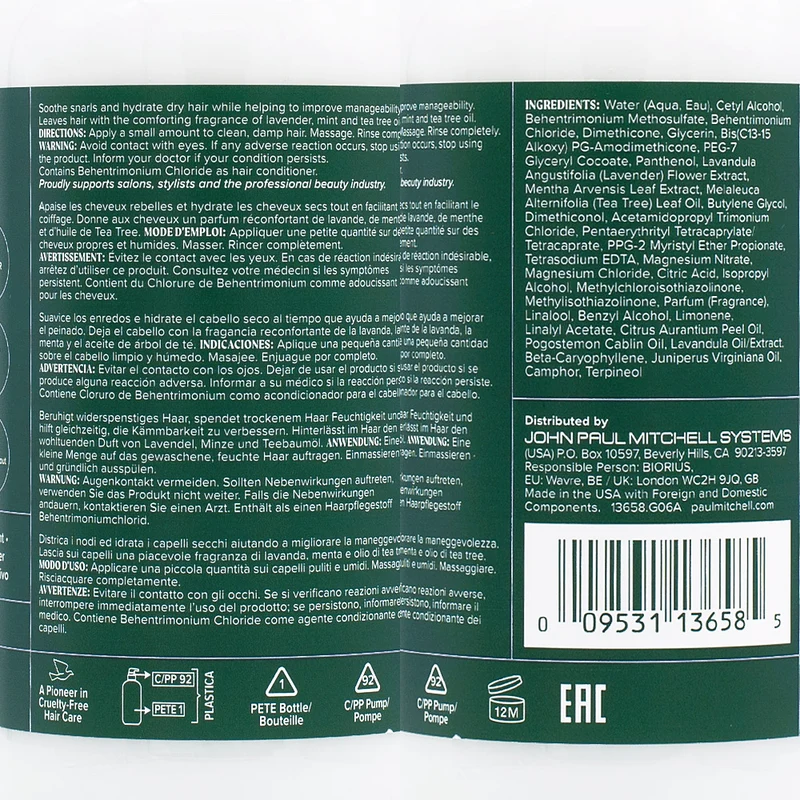 Paul Mitchell Tea Tree Special The Original Tingle Conditioner 500ml - après-shampooing tonifiant et revitalisant