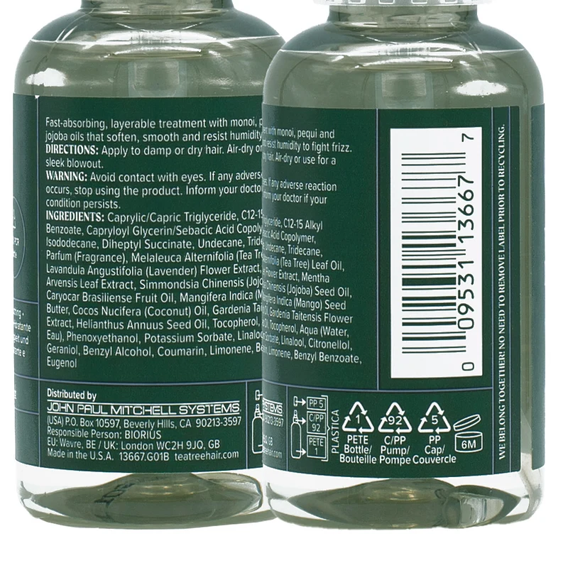 Paul Mitchell Tea Tree Lavender Mint Nourishing Oil 50ml - huile hydratante et nourrissante