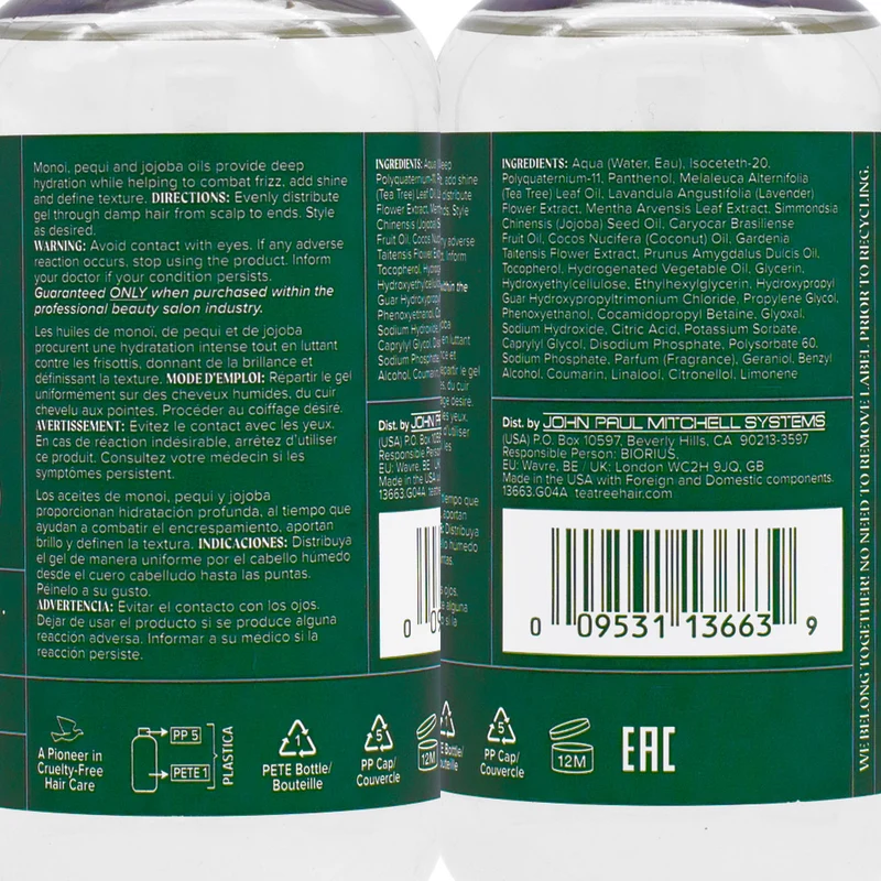 Paul Mitchell Tea Tree Lavender Mint Defining Gel 200ml - gel anti-frisottis