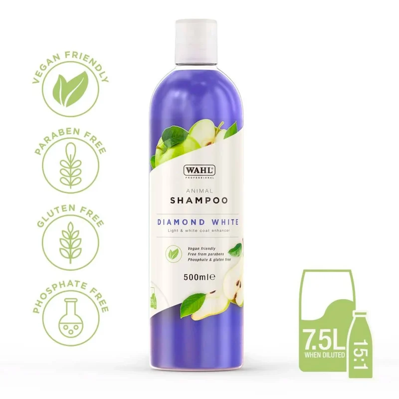 Wahl Pro Pet Diamond White Shampoo 500ml - shampoo pour animaux à poil clair