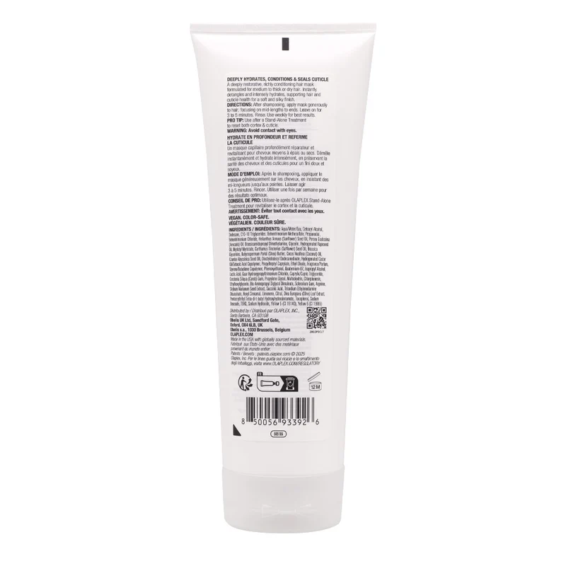 Olaplex Rich Hydration Mask 370ml - masque hydratant pour cheveux mi-épais