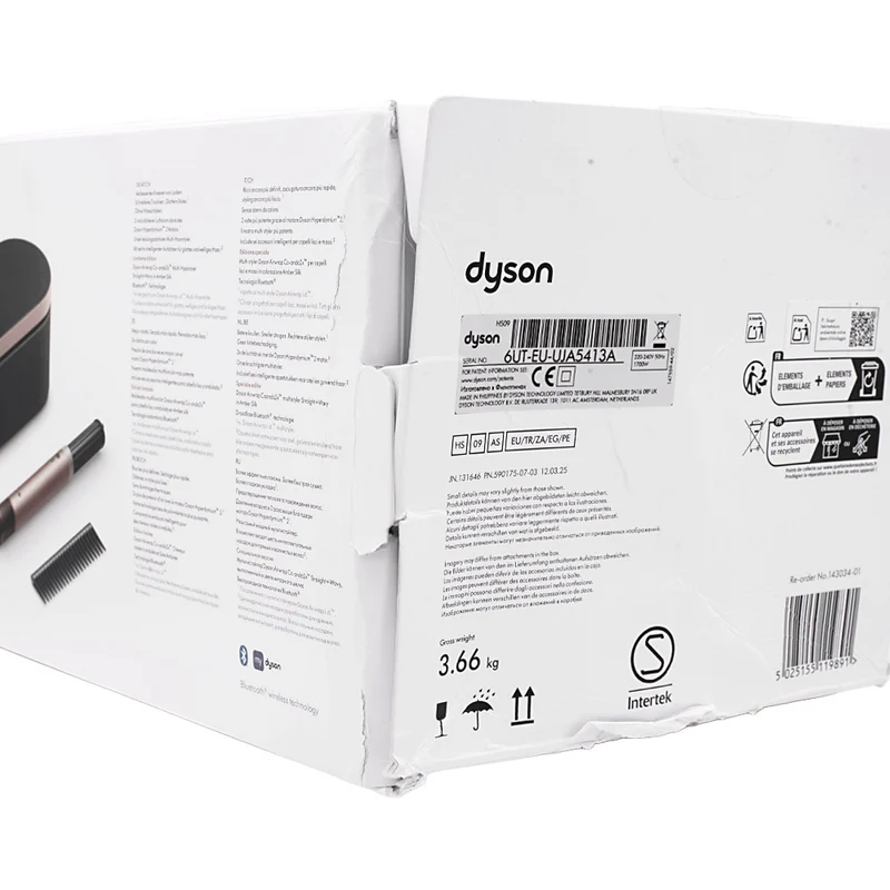Hair Gallery Resi Come Nuovi Dyson Airwrap Co-Anda 2x Amber Silk - imballaggio esterno e cofanetto danneggiati