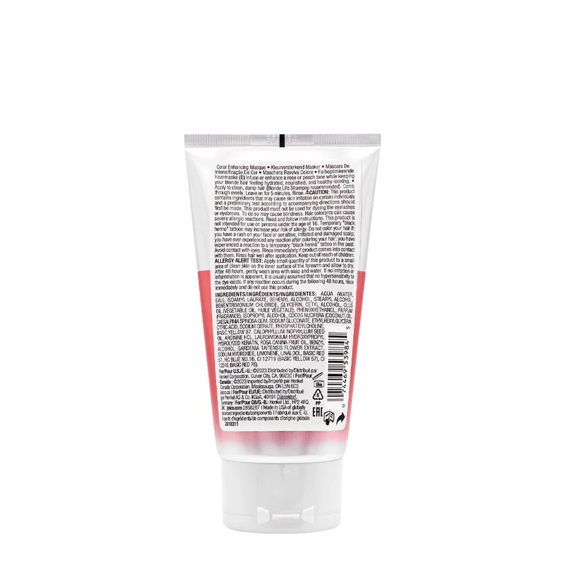 Joico Blonde Life Rosé Champagne Color Enhancing Masque 150ml - masque rehausseur de couleur