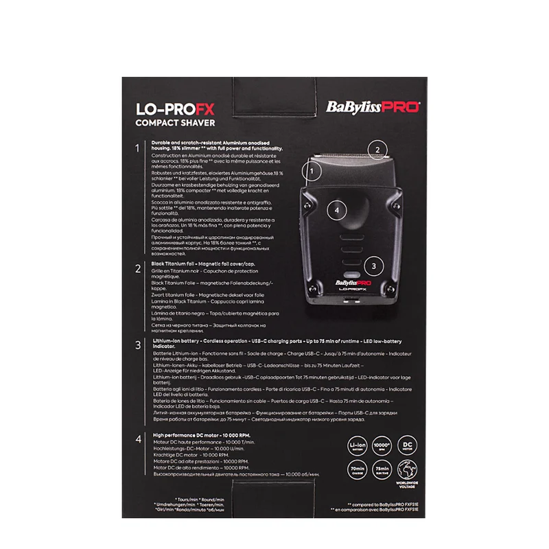 Babyliss Pro Compact Lo-Pro Shaver Single Foil - rasoir