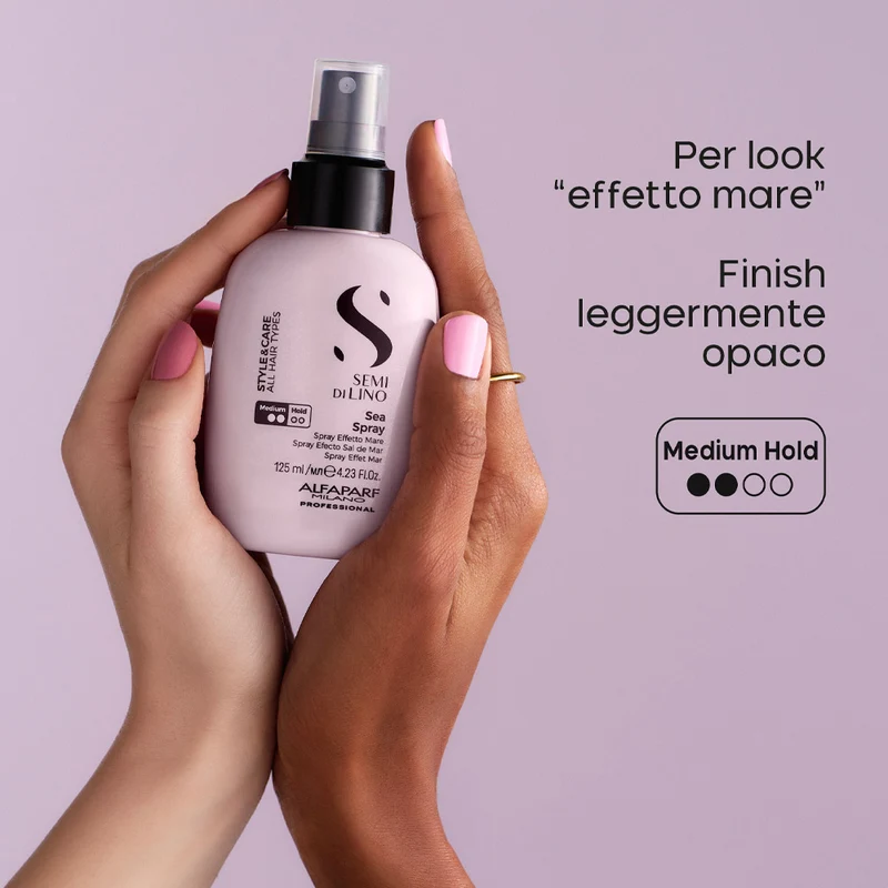 Alfaparf Milano Semi Di Lino Style&Care Sea Spray 125ml - spray au sel de mer tenue moyenne