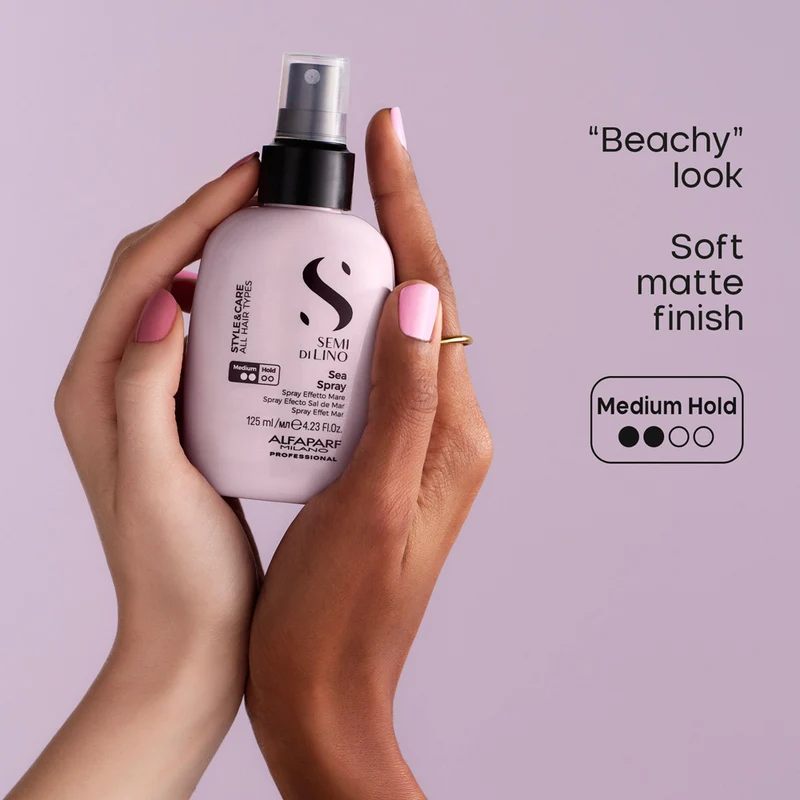 Alfaparf Milano Semi Di Lino Style&Care Sea Spray 125ml - spray au sel de mer tenue moyenne