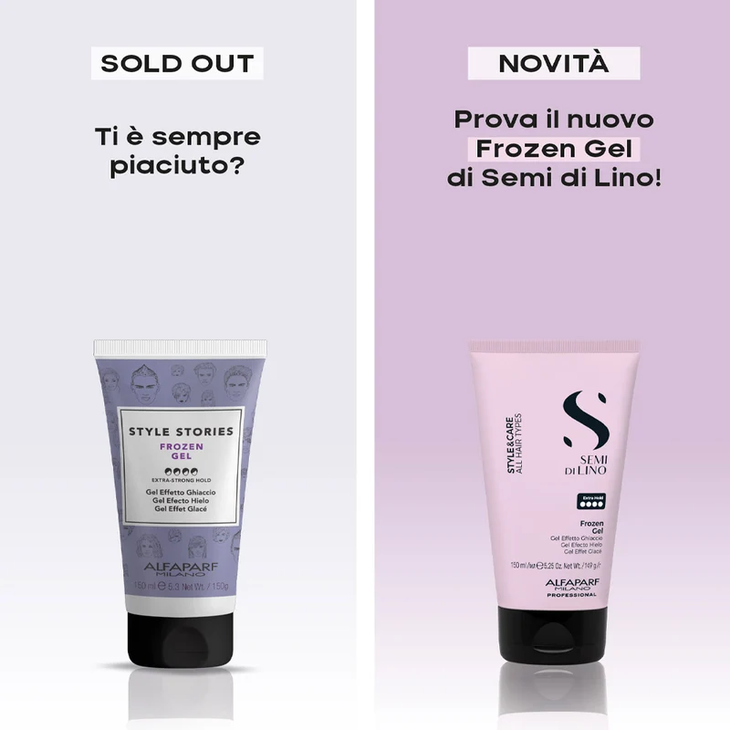 Alfaparf Milano Semi Di Lino Style&Care Frozen Gel 150ml - gel effet glace