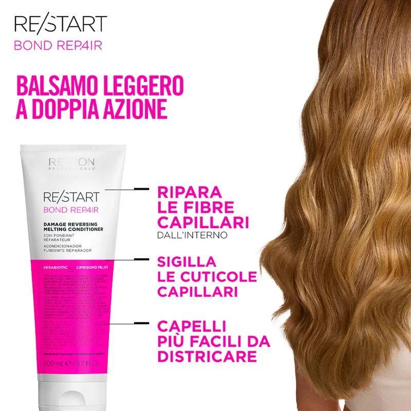 Revlon Restart Bond Repair Conditioner 200ml - après-shampoing réparateur cheveux abîmés