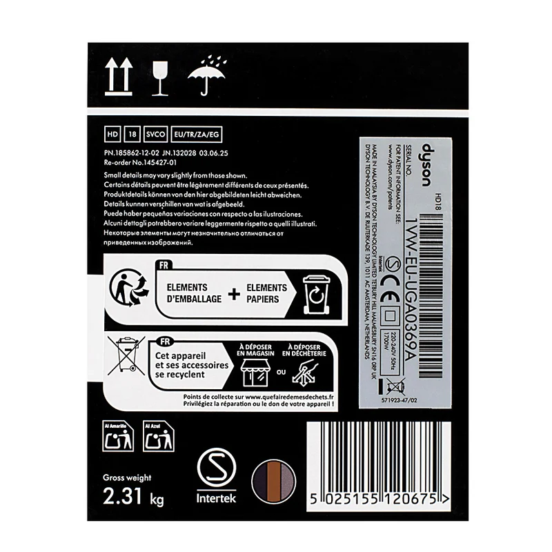 Dyson Supersonic r Professional Steel / Violet - sèche-cheveux de précision