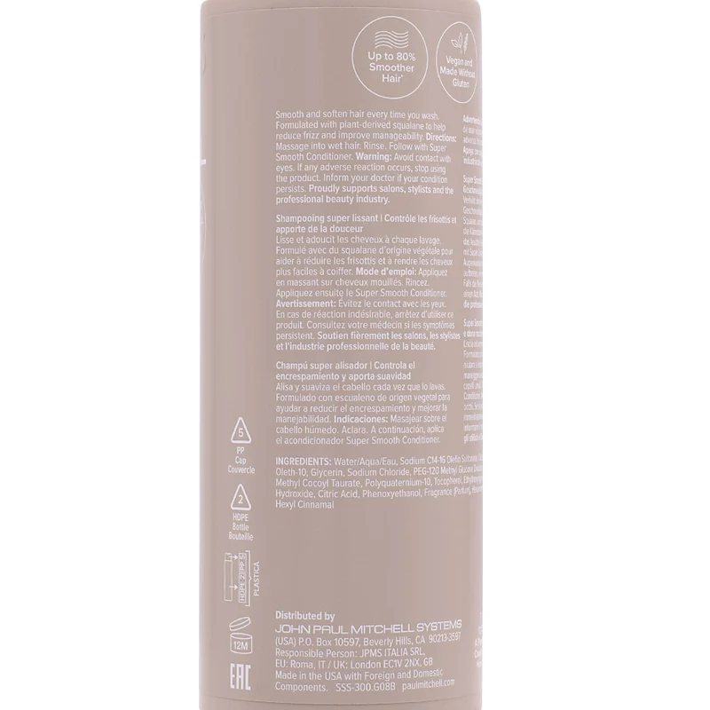 Paul Mitchell Super Smooth Shampoo 300ml - shampoing anti-frisottis