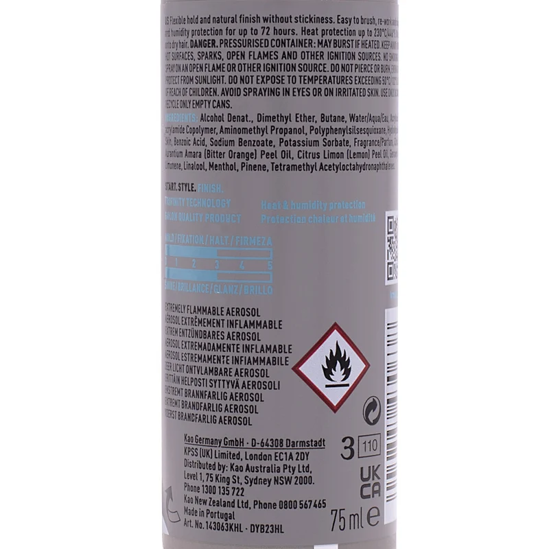 KMS Hairstay Working Hairspray 75ml - laque tenue souple