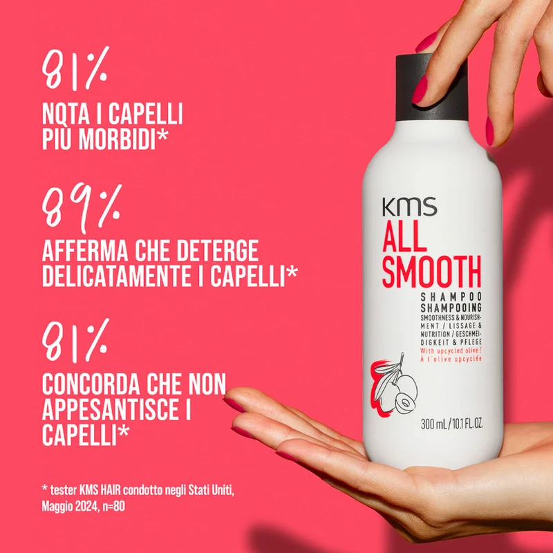 KMS All Smooth Shampoo 300ml - shampooing anti-frisottis