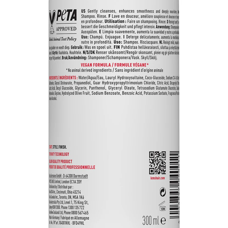 KMS All Smooth Shampoo 300ml - shampooing anti-frisottis