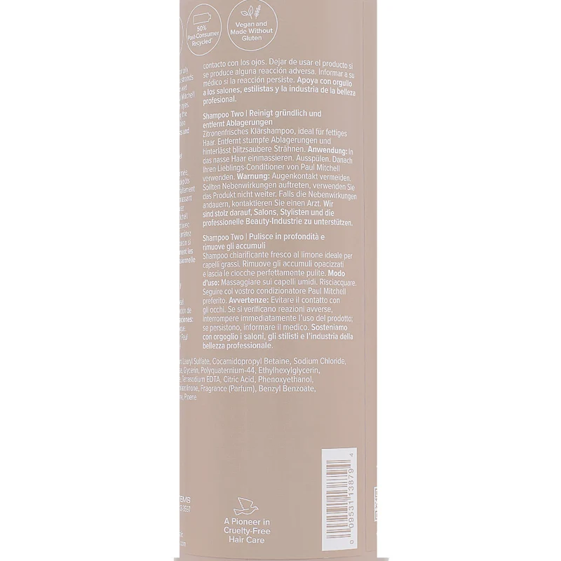 Paul Mitchell Clarifying Shampoo Two 1000ml - shampooing purifiant