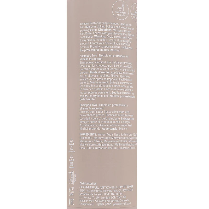 Paul Mitchell Clarifying Shampoo Two 1000ml - shampooing purifiant